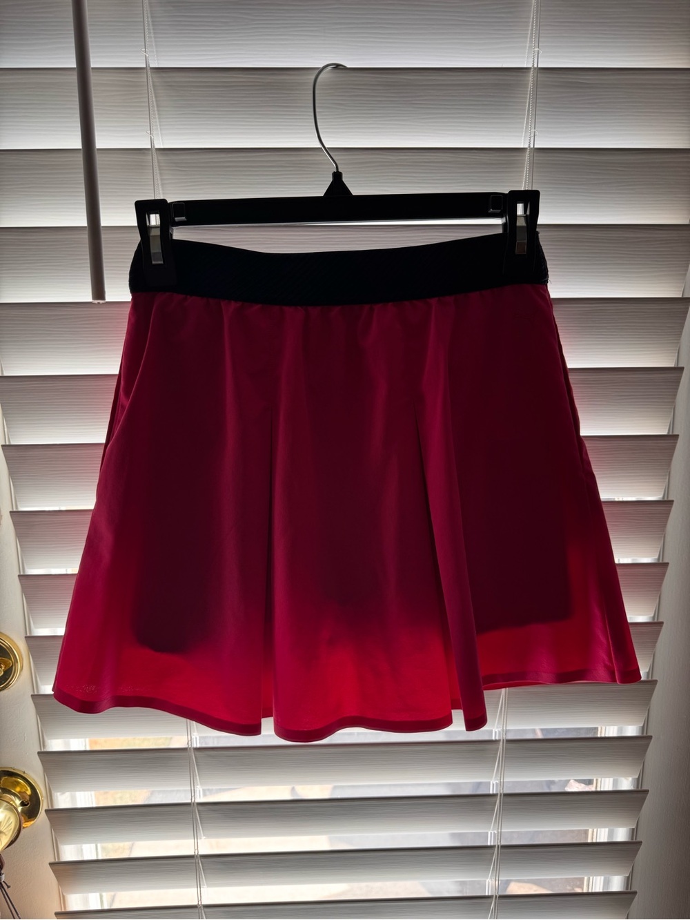 PUMA Women's Pink Athletic Skirt with Black Waistband